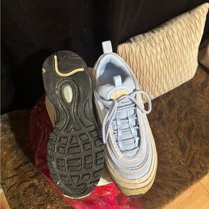 Kids Light Blue and White Sneakers